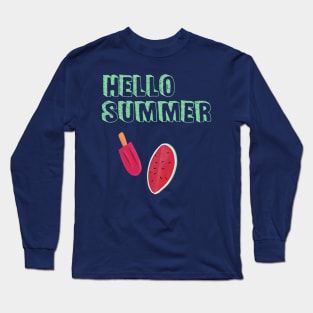 hello summer t-shirt, beach t-shirt, hello summer gifts Long Sleeve T-Shirt